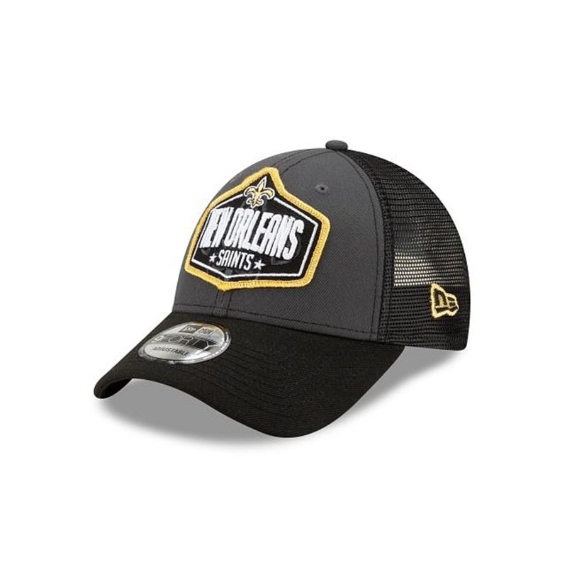 NFL New Orleans Saints Draft 9Forty Adjustable (RSG4184) - Grey New Era Caps